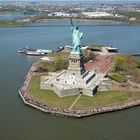 Die Freiheitsstatue von oben