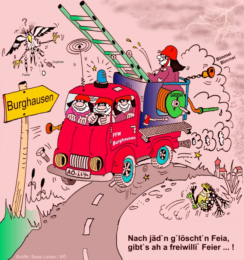 Die freiwillige Feuerwehr in Aktion