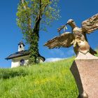 die Friedenstaube auf dem Weg hinauf zur Kirchleitnkapelle 