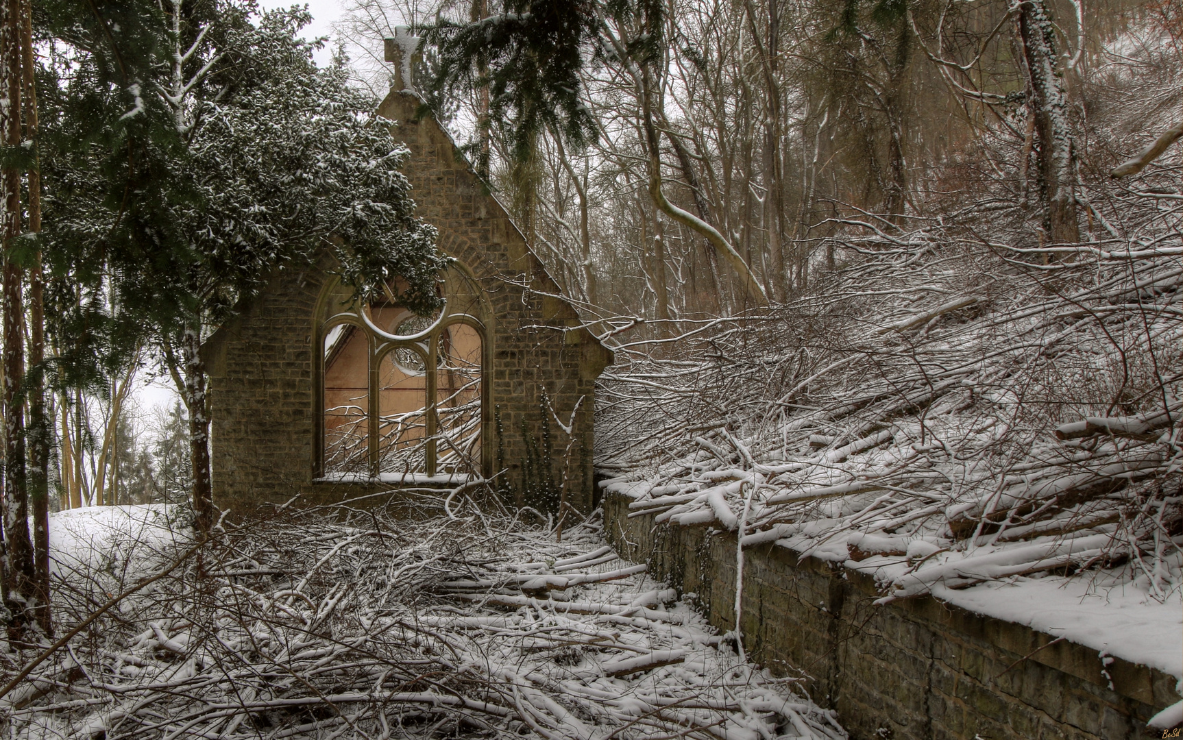 Die Friedhofskapelle....