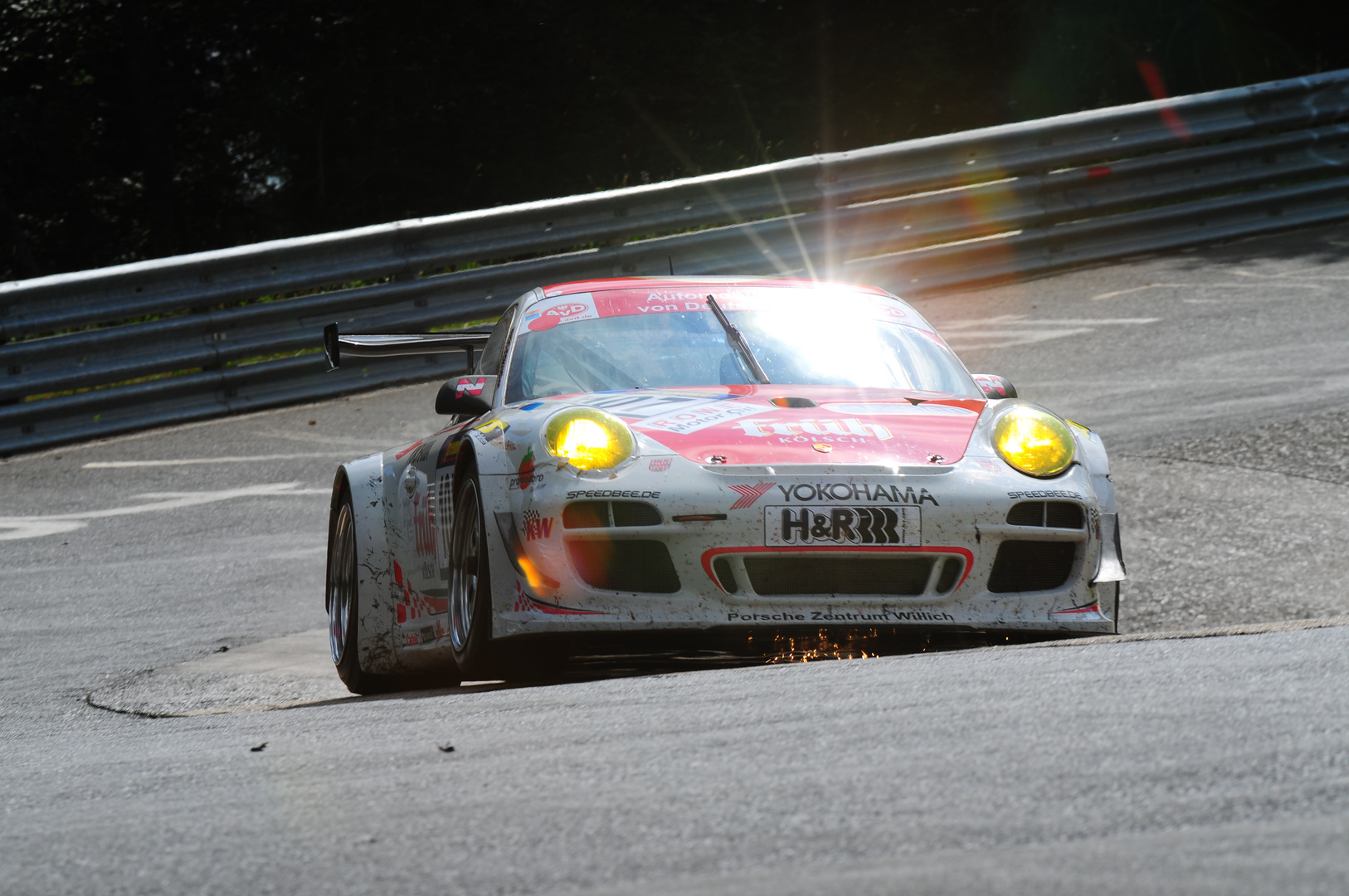 Die Frikadelle und das Funkenmariechen beim 7. Lauf zur VLN Langstreckenmeisterschaft