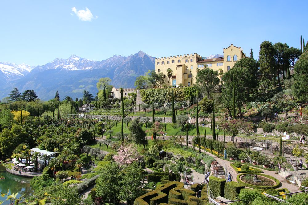 Die Gärten von Schloss Trauttmansdorff Foto &amp; Bild italy