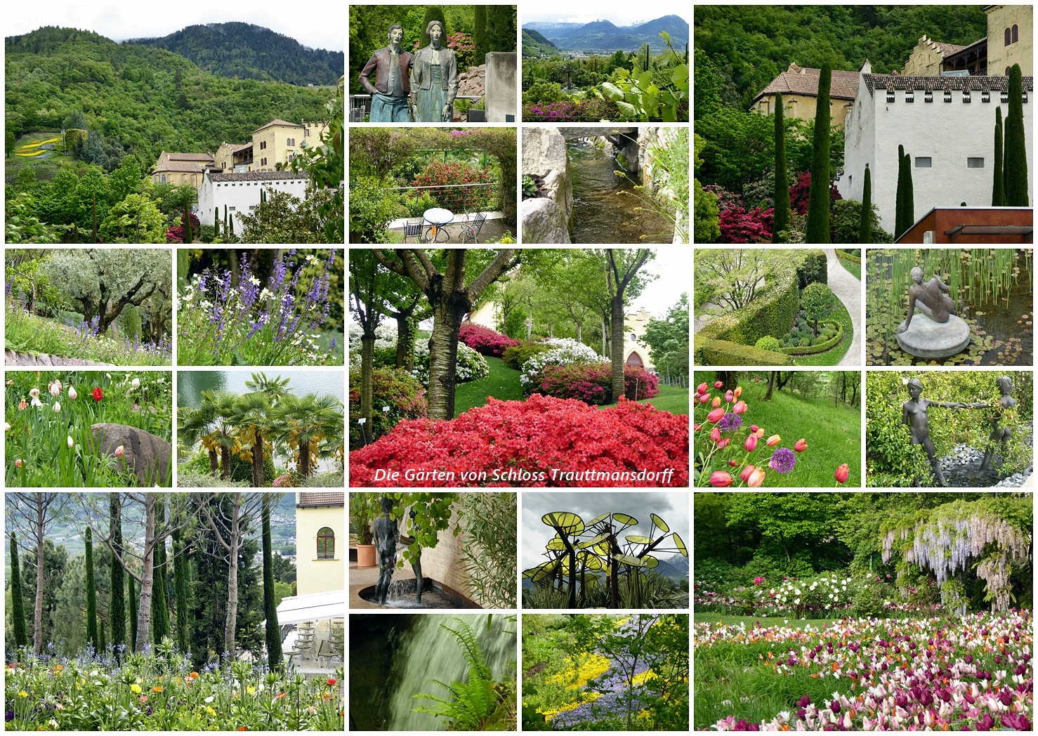 Die Gärten von Schloss Trauttmansdorff, Meran Foto & Bild