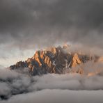 Die ganze Nacht Regen und dann lösten sich morgens um 6 Uhr die Wolken im Pustertal...