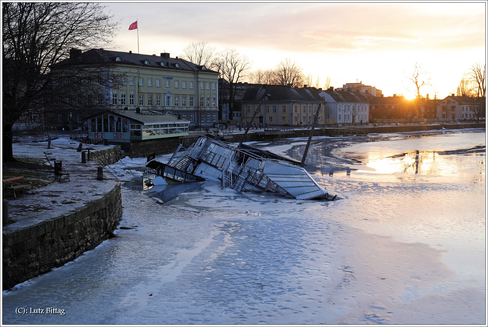 Die gesunkene "Båten" im Klarälven