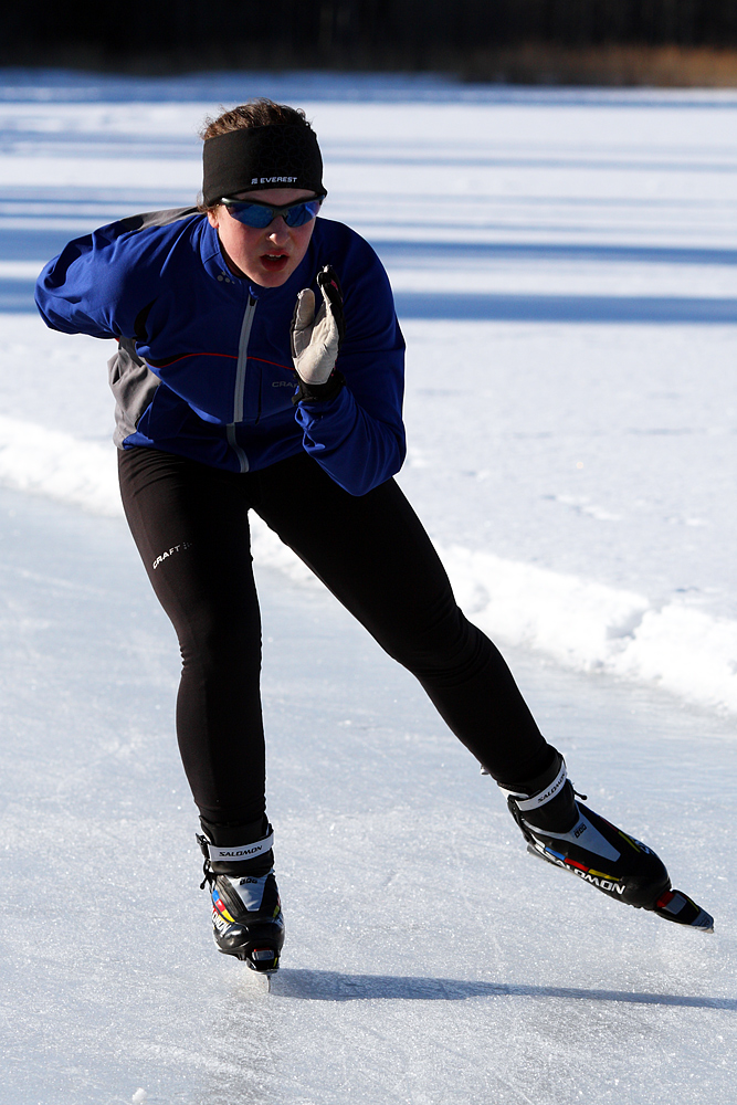 Die Gewinnerin des Vikingerrennens 80km Uppsala-Stockholm