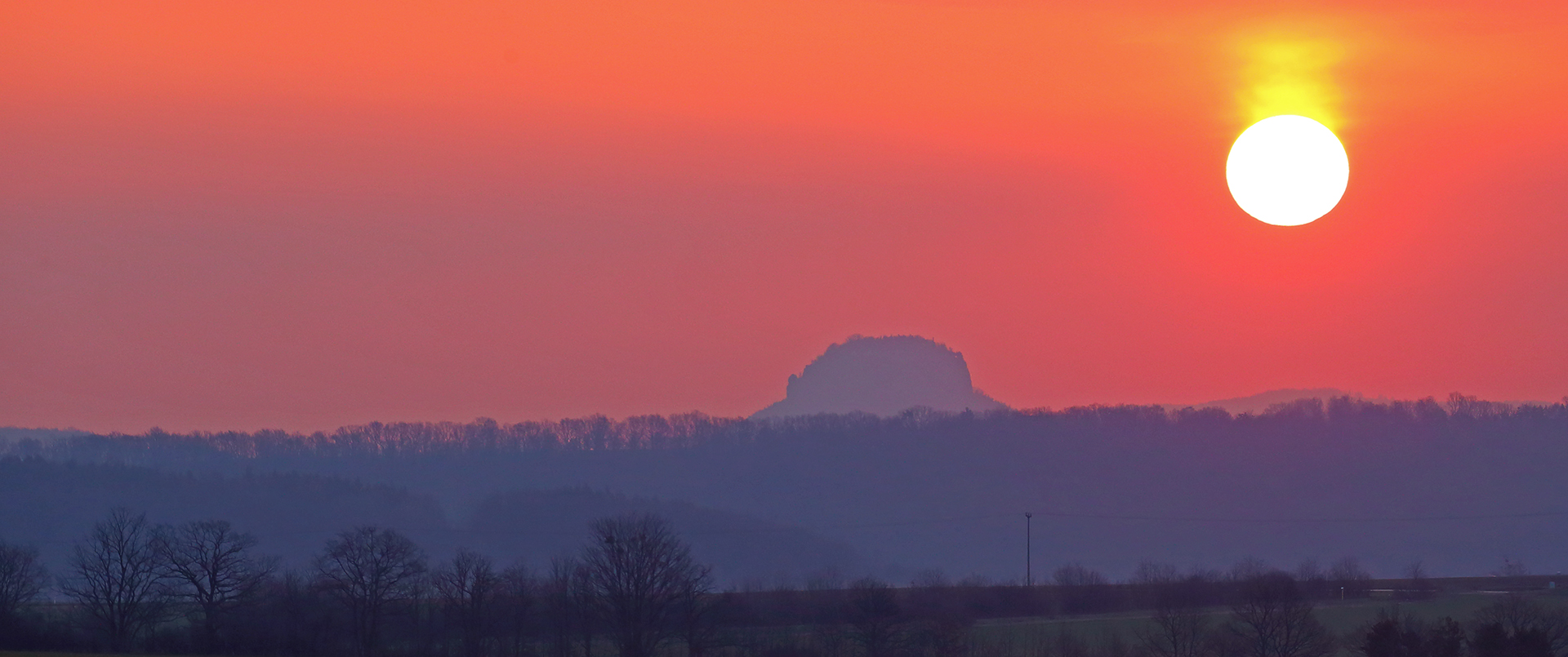 Die gezähmte Sonne gestern Morgen beim Lilienstein ein großartiges Erlebnis...