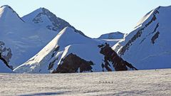 Die Giganten im Angesicht in 3800m Höhe auf dem Breithornplateau im Wallis