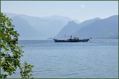 Die Gisela  - Baujahr 1871 - unterwegs am  Traunsee....