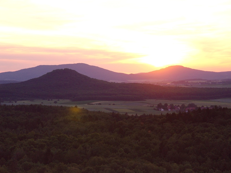 Die Gleichberge und der Straufhain.