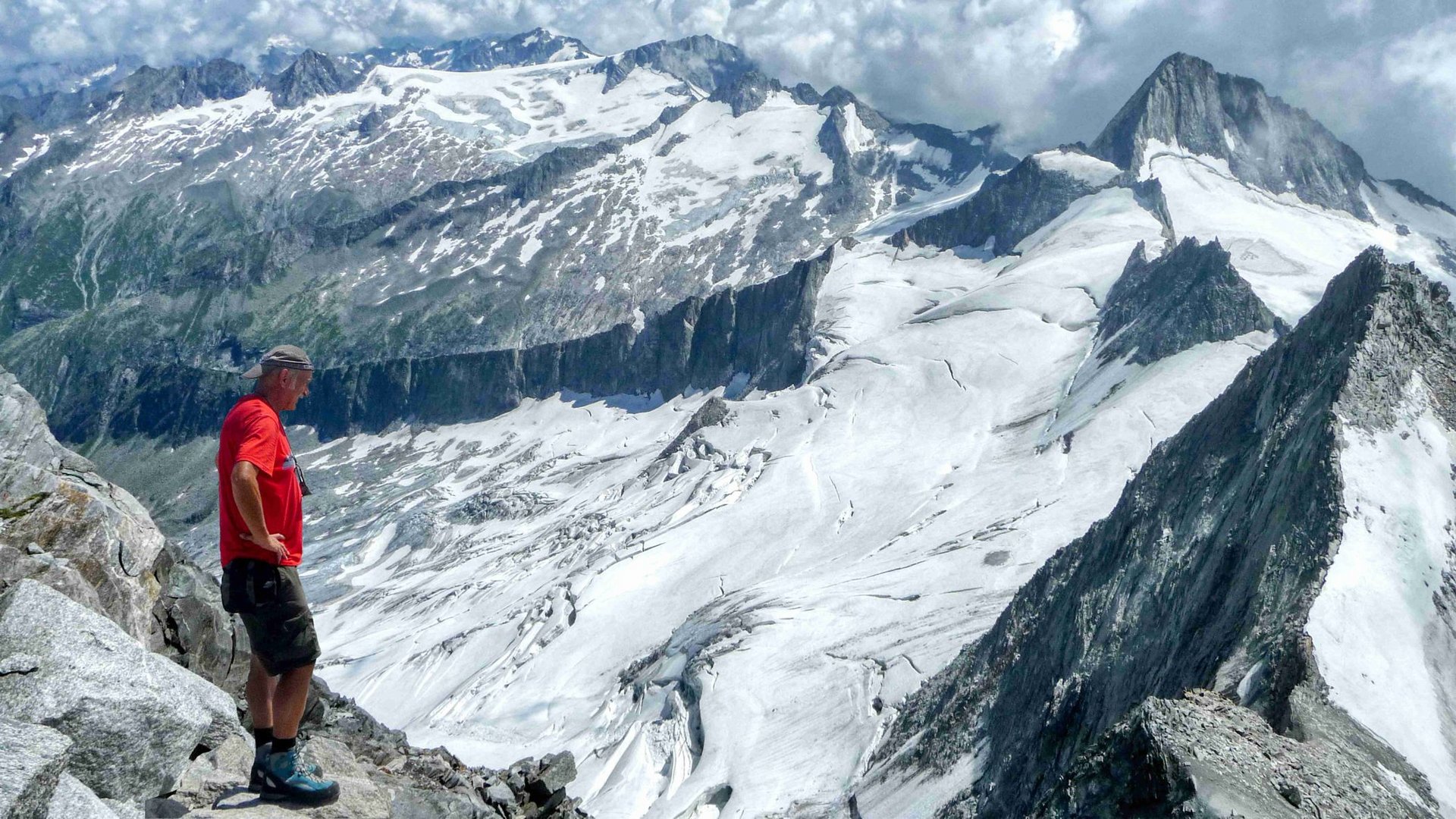 Die Gletscher der Zillertaler Alpen vom Großen Möseler 3.480m