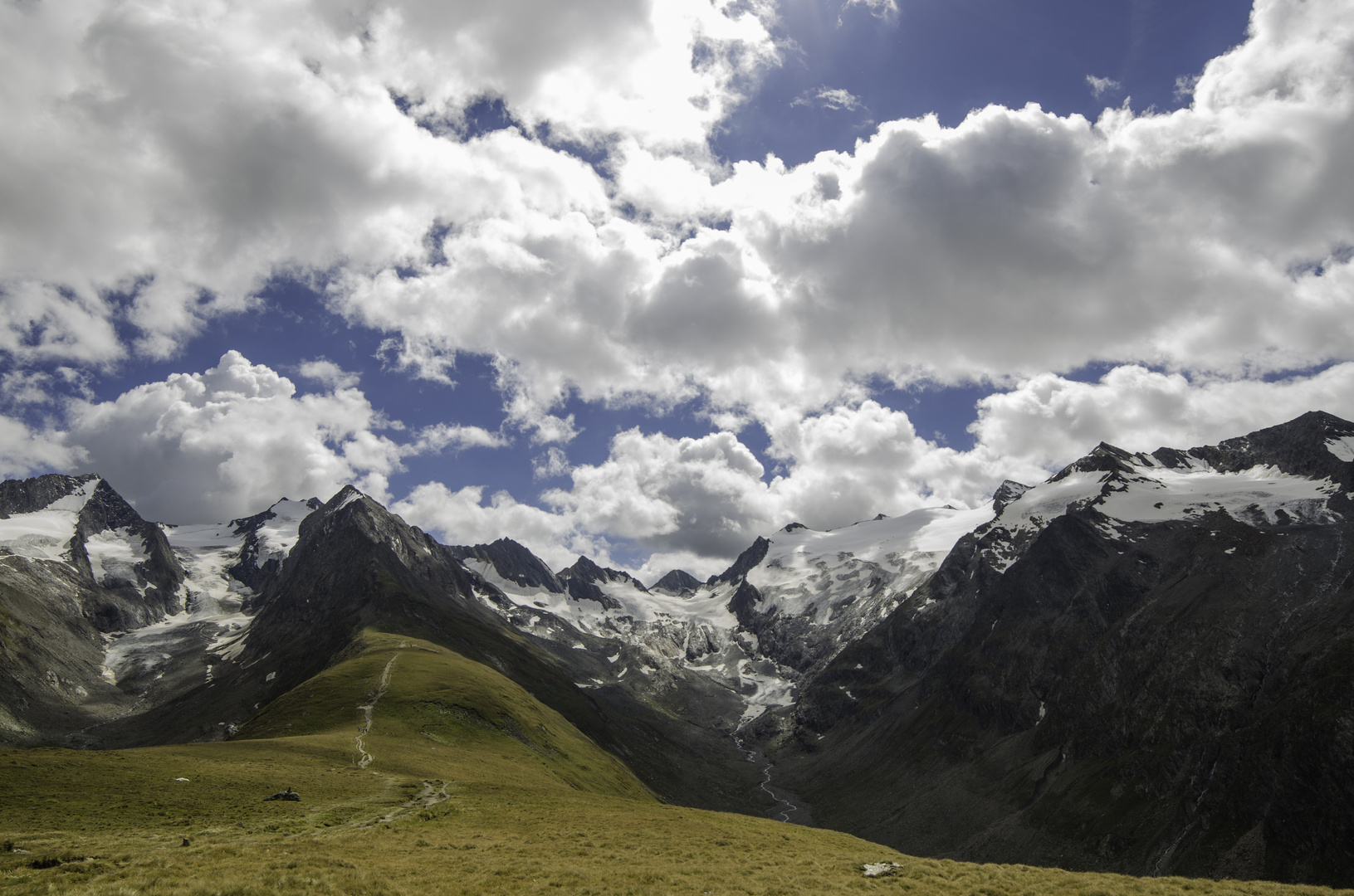 Die Gletscher in Sicht