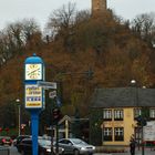 Die Godesburg von 1210 oberhalb von Bonn Bad Godesberg abends im November 2009