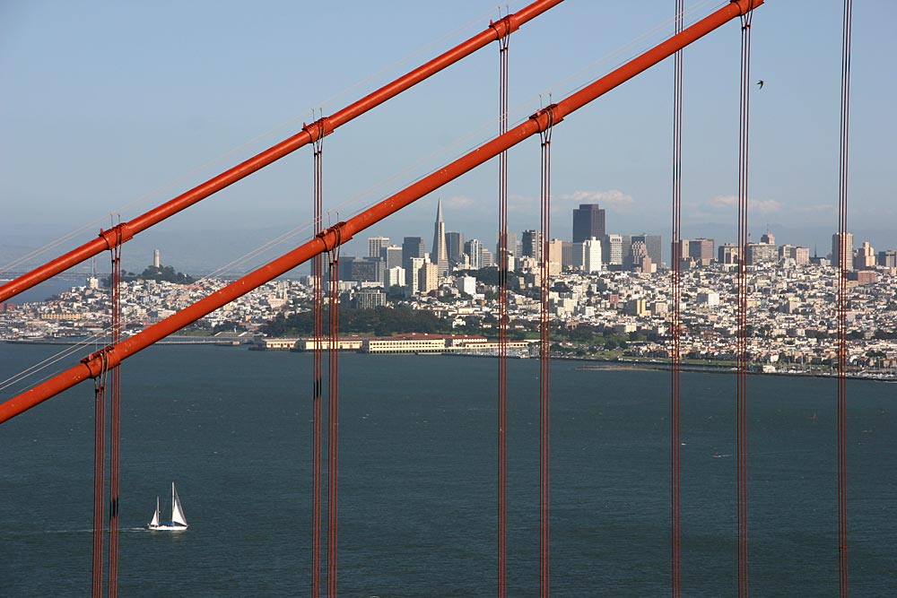 Die Golden Gate als Rahmen...