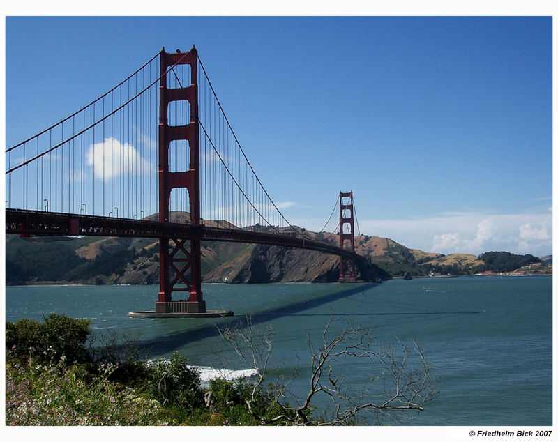 Die Golden Gate Bridge - ein Bild, das man so schnell nicht vergißt