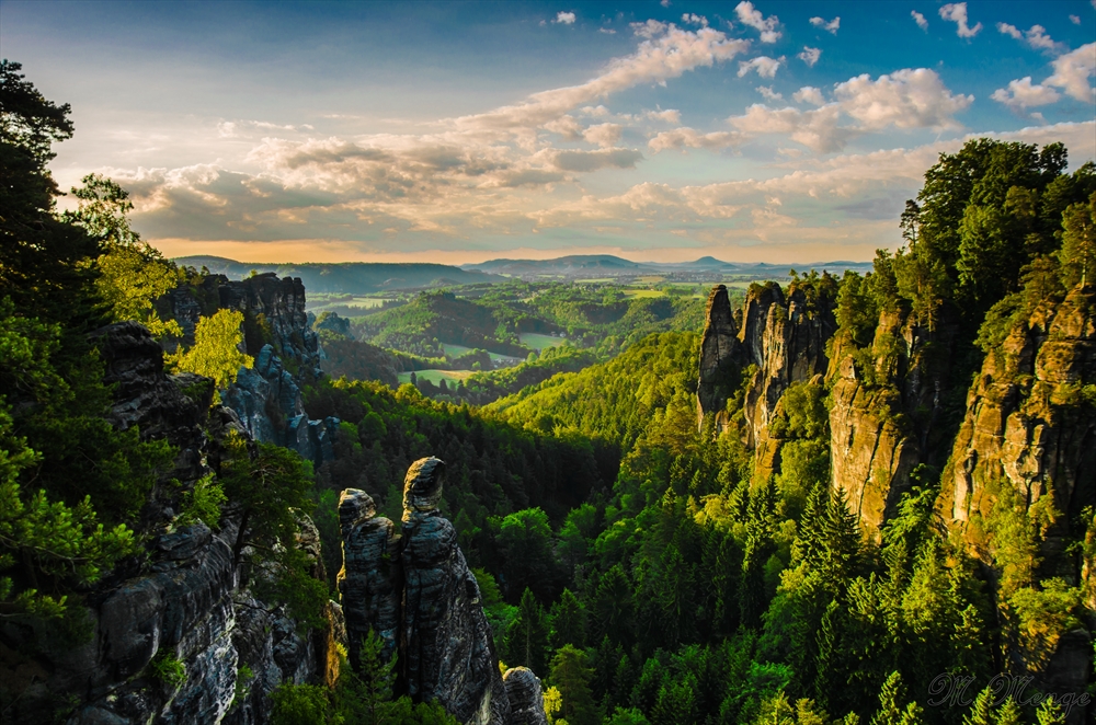 Die goldene Stunde an der Bastei