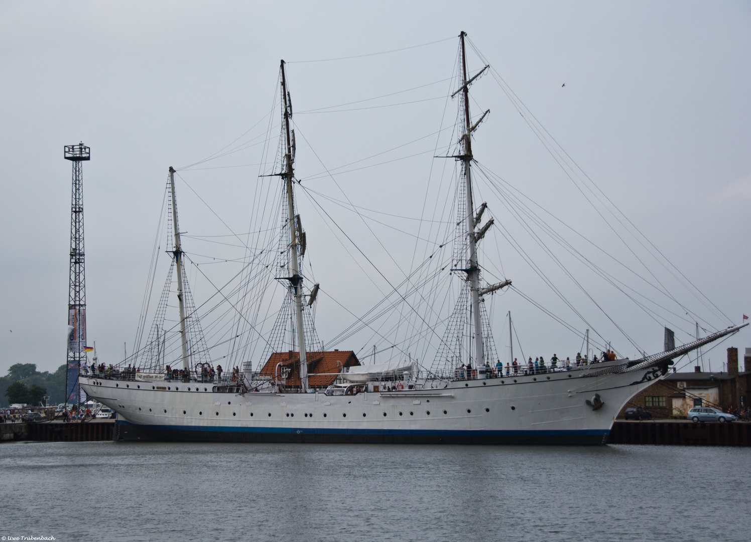 Die Gorch Fock 1 im Hafen von Stralsund