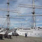 Die Gorch Fock 1 im Hafen von Stralsund