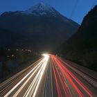 Die Gotthardautobahn in der Nacht !