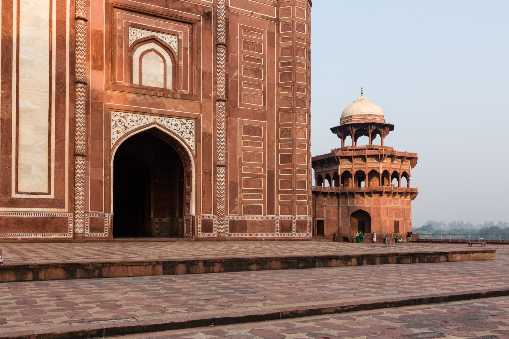 Die Grabmoschee beim Taj Mahal (Detail)