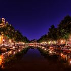Die Grachten von Amsterdam bei Nacht