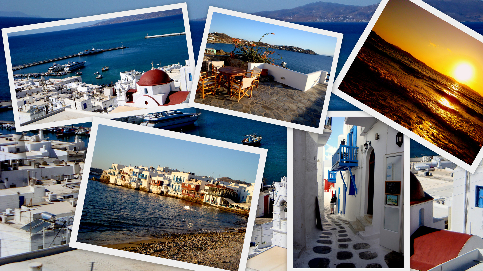 Die griechische Insel Mykonos