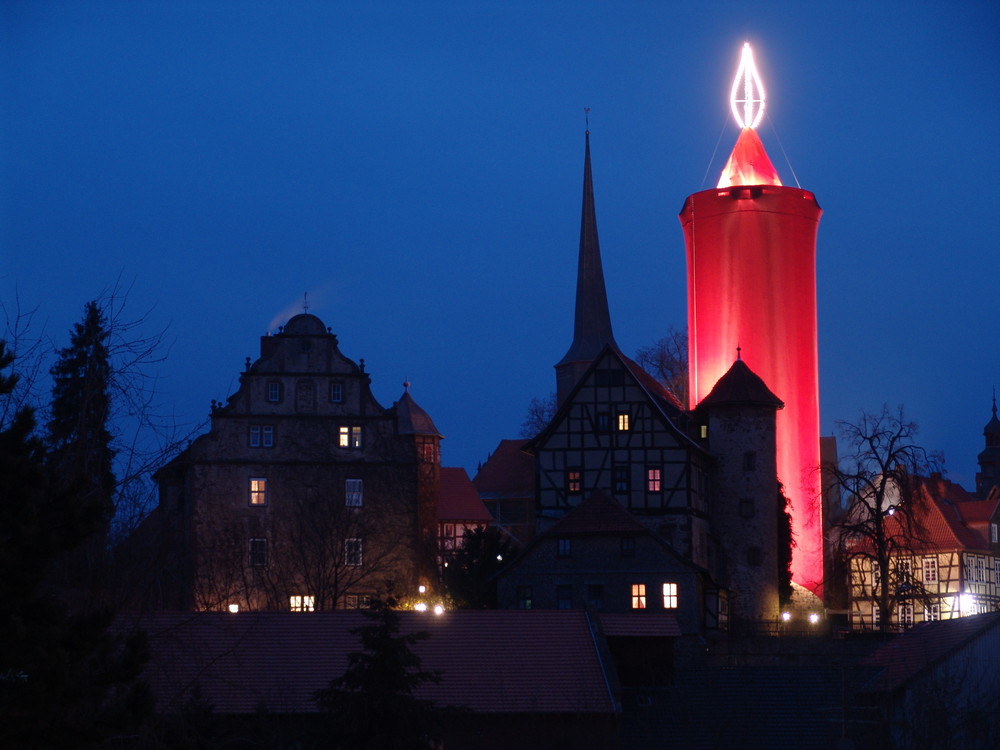 Die größte Kerze der Welt in der Burgenstadt Schlitz