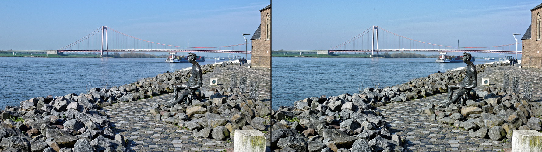 Die grosse Brücke am Rhein bei Emmerich