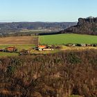 Die große Elbkurve bei tollem Wetter von der Festung Königstein aus,...