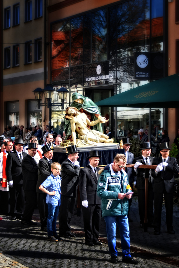 Die große Leidensprozession 2017 am Palmsonntag in Heilbad Heiligenstadt - Die schmerzhafte Mutter