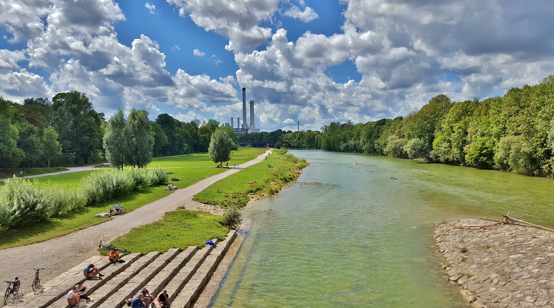 Die grüne Isar,  München