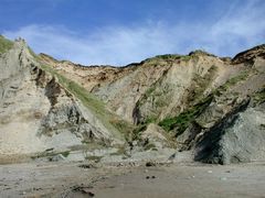 Die Grüne Rinne (Grønne Rende ) vom Meer aus gesehen. Rubjerg Knude.I