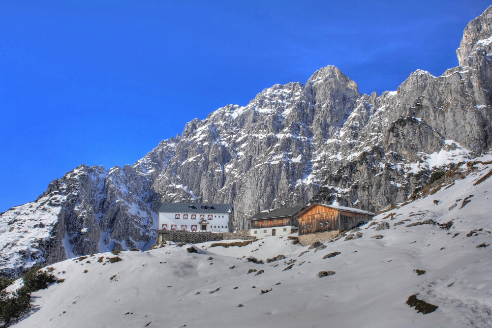 Die Gruttenhütte am Wildenkaiser