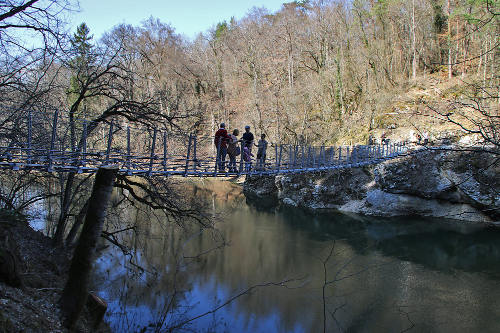 die Hängebrücke bei Inzigkofen