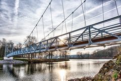 Die Hängebrücke in Grimma