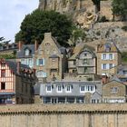 Die Häuser am Mont Saint Michel