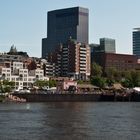 Die Hafenstrasse und die Skyline von St. Pauli