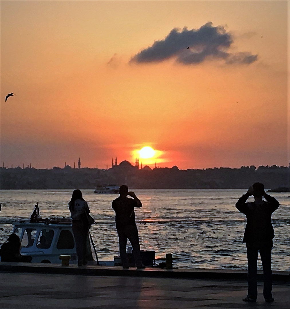 Die Hagia Sophia bei Sonnenuntergang.