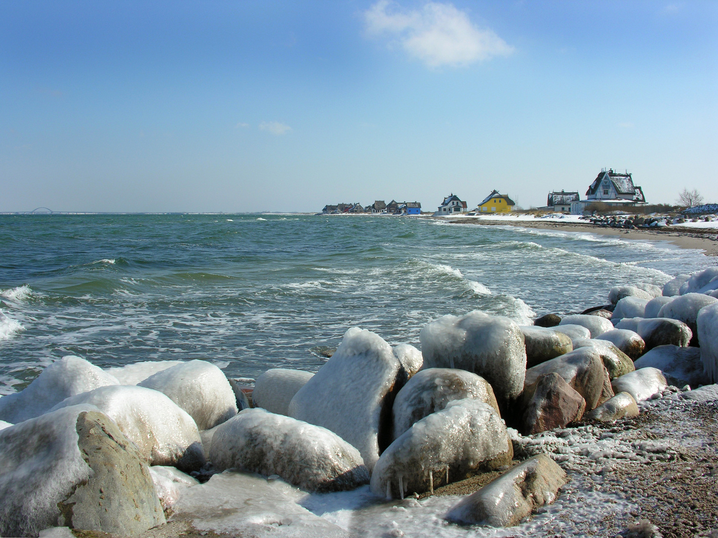 Die Halbinsel Graswarder in Heiligenhafen im Winter