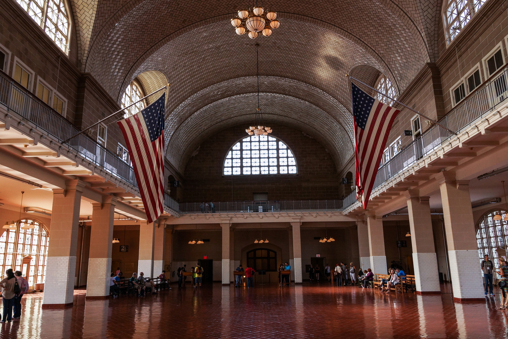 Die Halle der Einwanderer auf Ellis Island