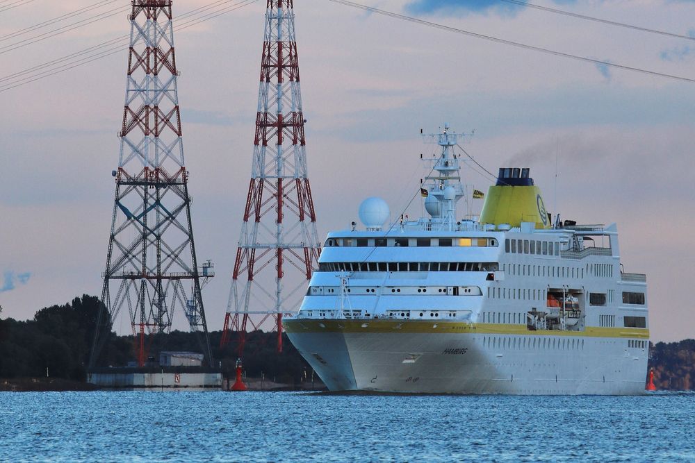 Die Hamburg unter den höchsten Strommasten Europas