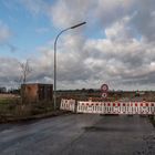 die Hauptstrasse ins Städtchen nach Immerath gesperrt, Immerath wurde abgerissen