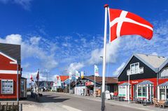 die Hauptstraße von Vejers Strand