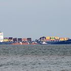 Die havarierte MSC Flaminia vor Wangerooge