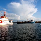 Die "Hermann Marwede" im Nordhafen von Helgoland