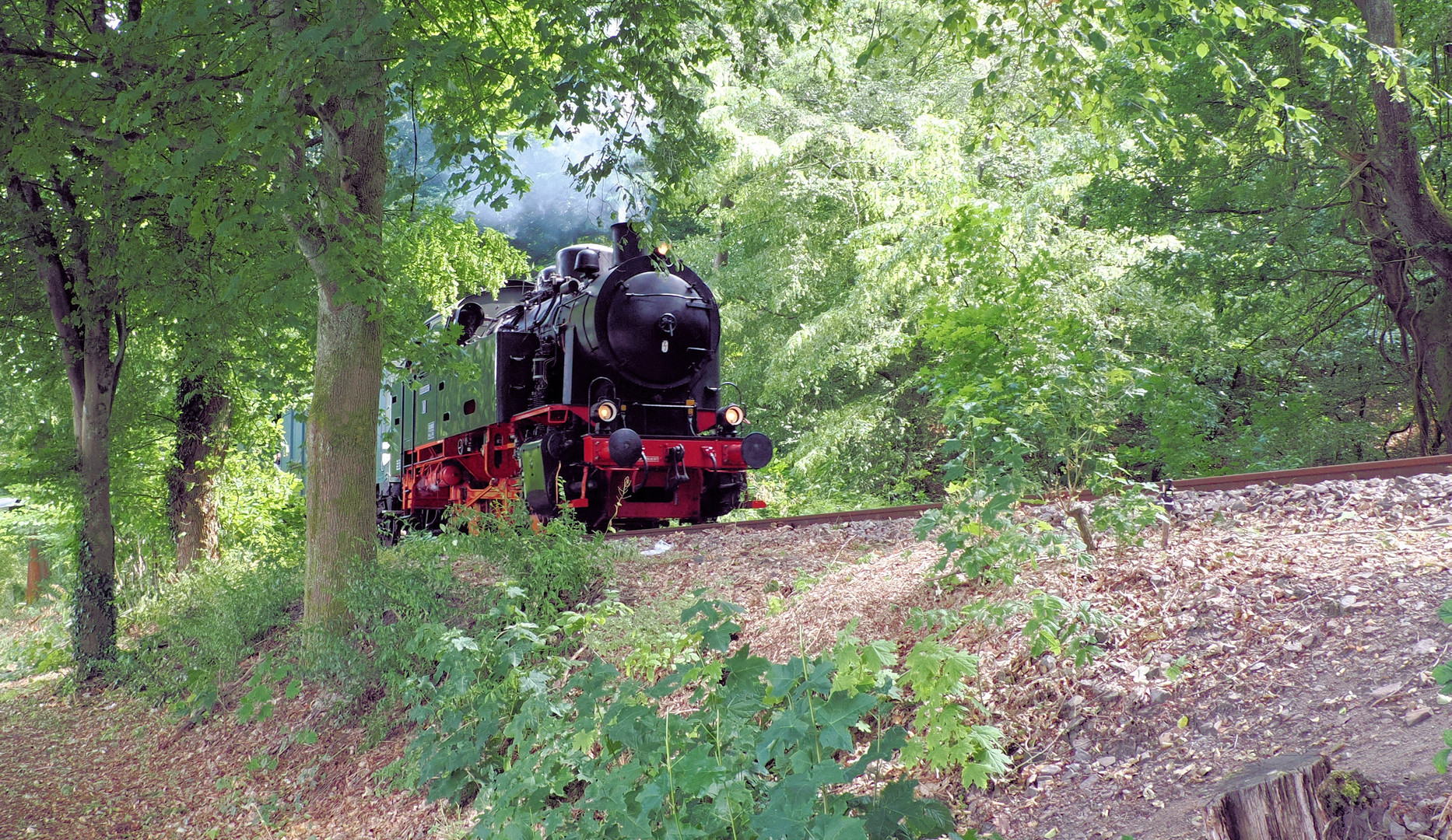 Die Hespertalbahn auf ihrer heimischen Strecke …