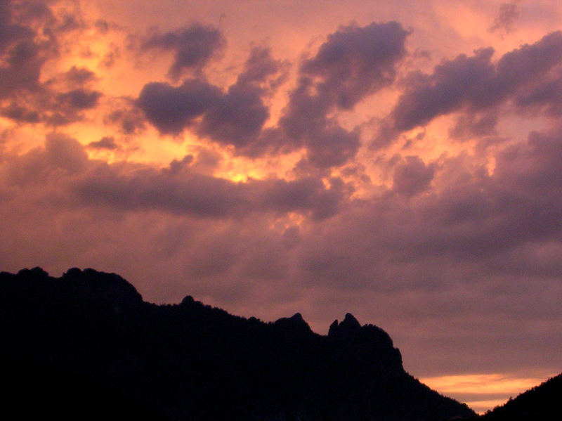 Die Hexe (Berchtesgadener Land) mit Abendhimmel