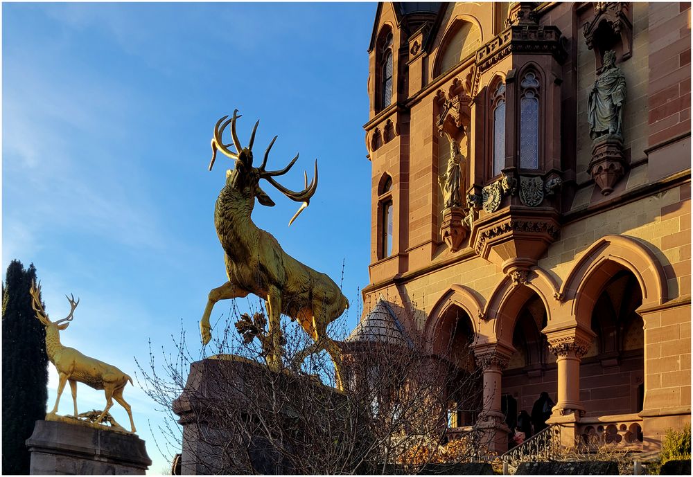 Die Hirsche vor der Drachenburg (III)