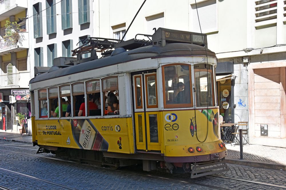 Die historische Straßenbahn in Lissabon