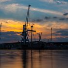 Die historischen Kräne  im Lübecker Hafen